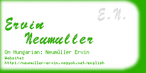 ervin neumuller business card